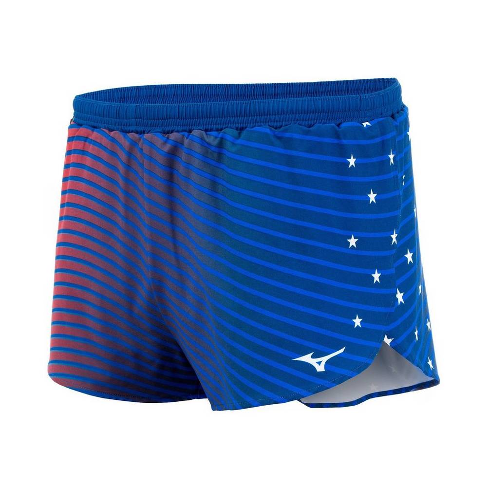 Calções Mizuno Running 2" Patriotic - Homem - Azul Marinho - FQJKN3108